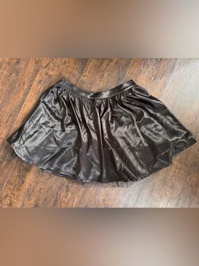 Altar'd State Black Satin Circle Skirt